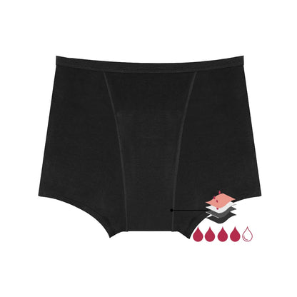 Bamboo Fiber Period Underwear for Women Anti-Leakage Breathable 4-Layer Reusable Menstrual Panties for Daily Use Sports.