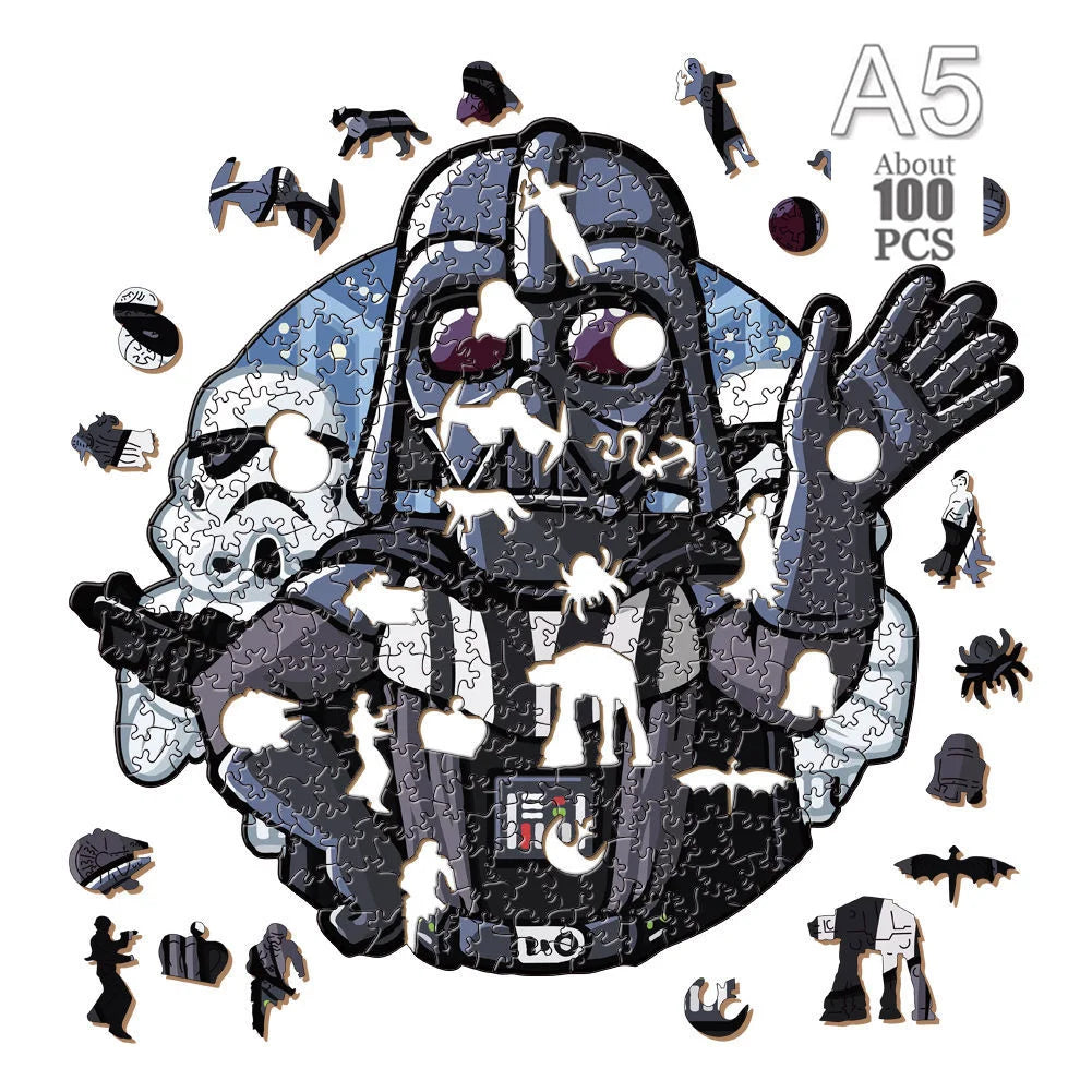 Movie Characters Wooden Puzzle Film Star Wood Jigsaws 2D Magic School Badge Character Jigsaw Toys for Kids