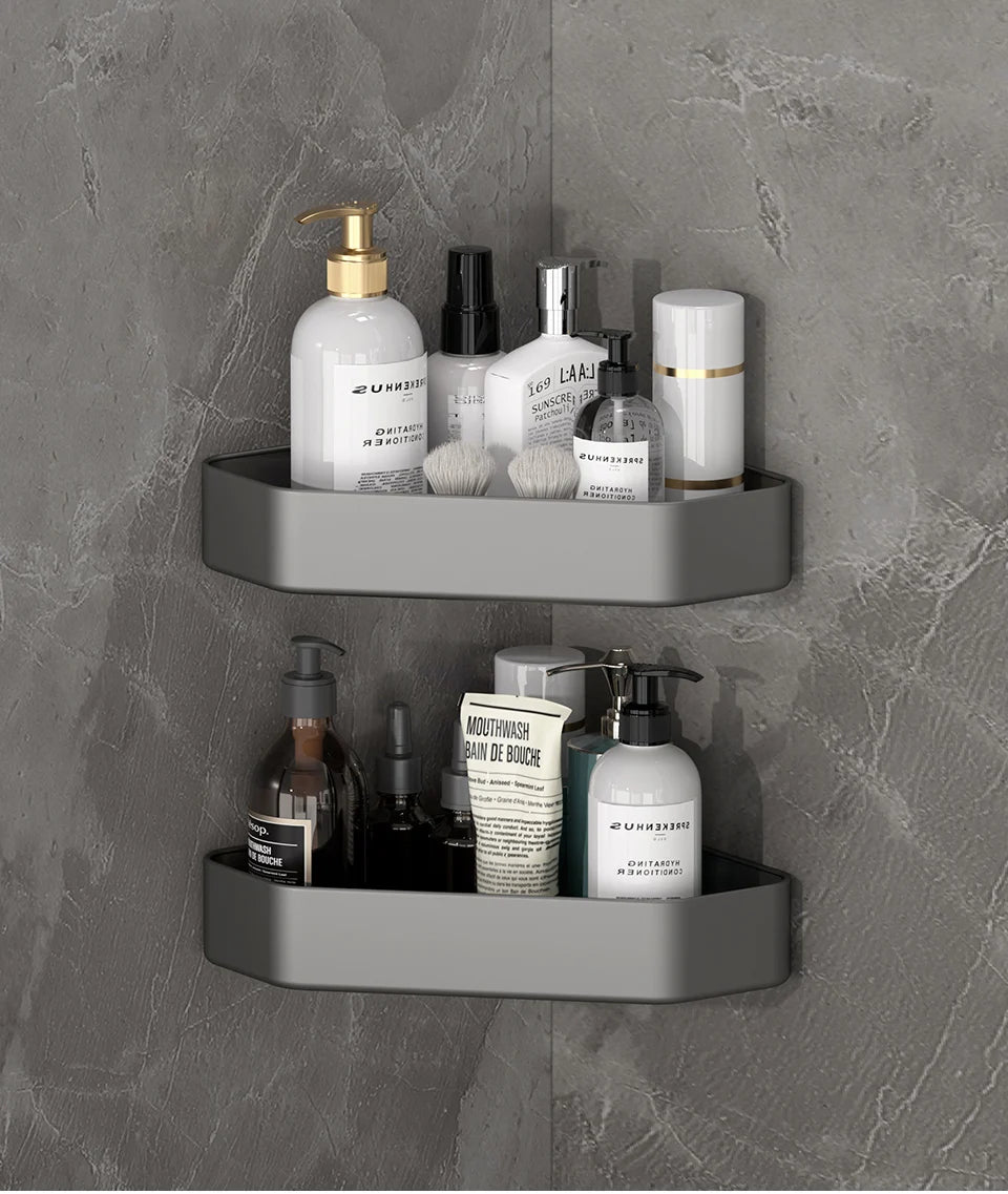 Badezimmerregal Badezimmer Make-up Shampoo Organizer Aluminium Badezimmer Organizer Duschregal Badezimmerzubehör
