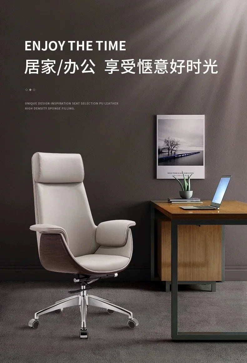 Einfacher Computer-Bürostuhl, ergonomisch, luxuriös, für Konferenzen, bequemer Bürostuhl, drehbarer Executive-Bürosmeubilair
