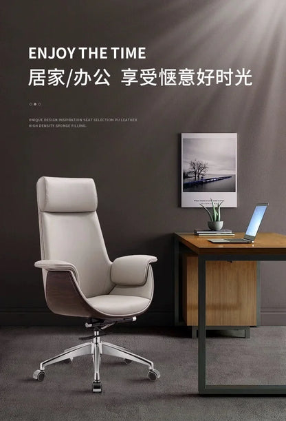 Einfacher Computer-Bürostuhl, ergonomisch, luxuriös, für Konferenzen, bequemer Bürostuhl, drehbarer Executive-Bürosmeubilair