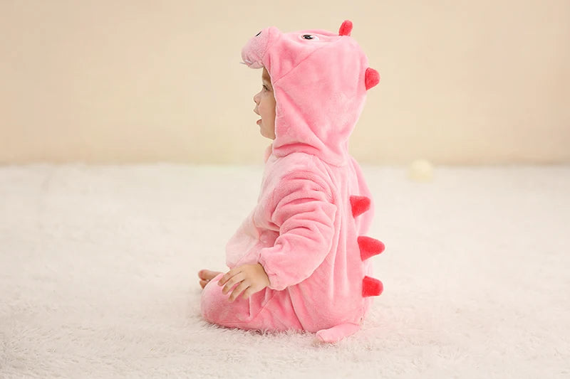 MICHLEY Winter Baby Strampler Mit Kapuze Flanell Cosplay Kleinkind Infant Kleidung Insgesamt Bodys Overall Kostüm Für Kinder Mädchen Junge