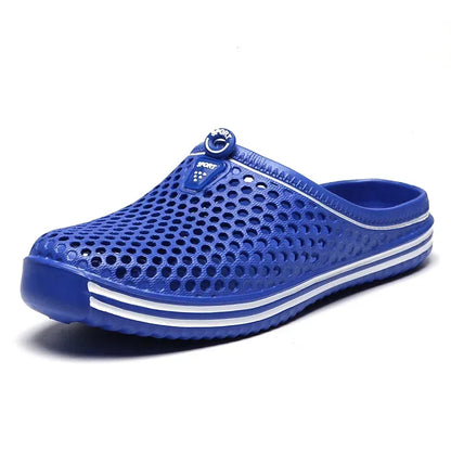 YRZL Mens Sandals Light EVA Summer Casual Shoes Hole Shoes Clogs Lovers Home Garden Outdoor Big Size 45 Male Beach Flat Slippers