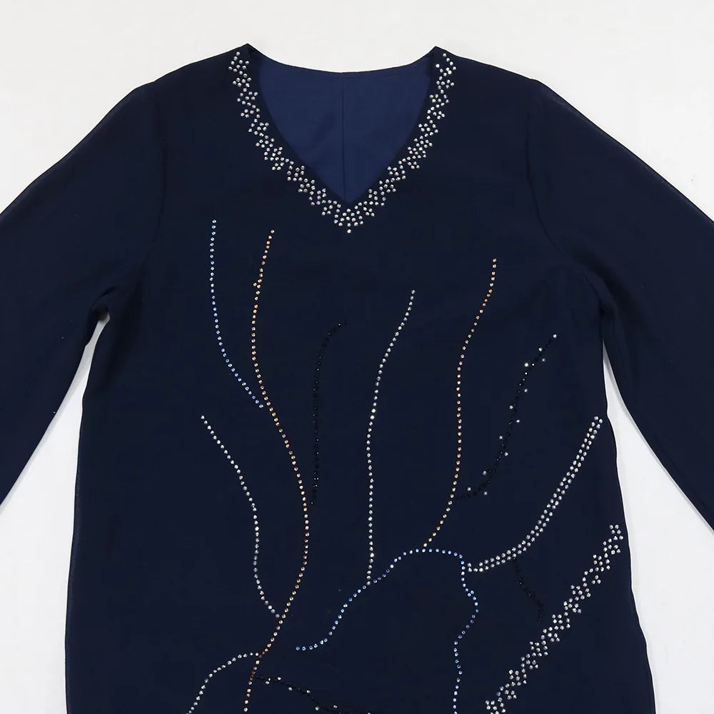 Diamanten Abayas für Frauen Muslimischen Abend Party Kleid Islam Kleidung Arabische Robe Saudi Kleid Marocain Kaftan Dubai Jalabiya Djellaba.