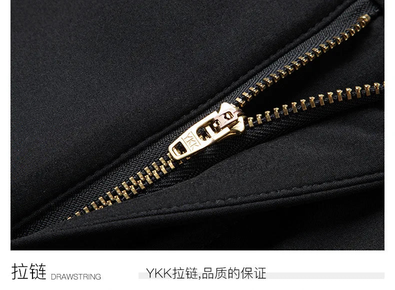 Men's Formal Down Pants 90% White Duck Down Winter Business Trousers Thickened Warm Straight Stretchable Office Pants Man PT-594