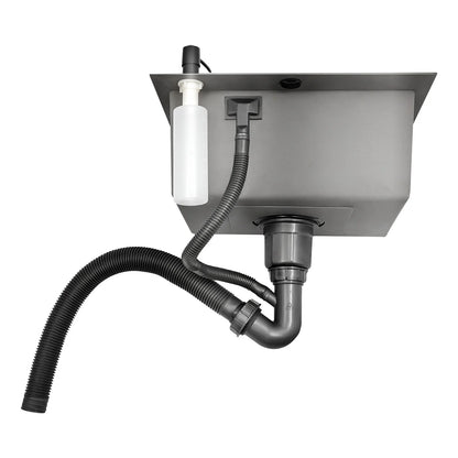 Großes schwarzes Abtropfgestell für die Küche, Küchenspüle aus Edelstahl mit Abtropffläche, Gemüse-Doppelbecken mit Seifenspender