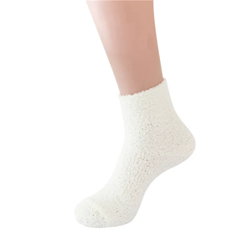 Women Winter Warm Fluffy Socks Cute Animal Claw Cat Paw Footprint Fuzzy Socks Female Thick Coral Fleece Home Floor Sleep Socks.