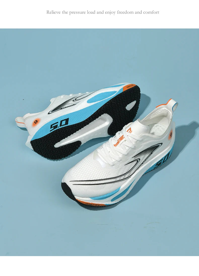 Men's Sports Shoes Cushioning Non-Slip Flat Wear Resistant Sneakers Mesh Breathable Platform Soft Running Shoes for Man.