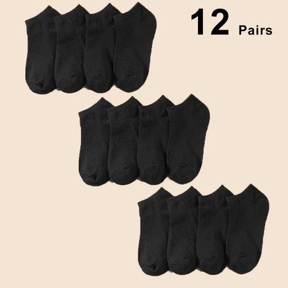 10/12/20/40 Pairs Men Boat Socks Business Sport Sweat Absorption Mature Summer Autumn Solid Color Soft Non Pilling Ankle Socks.