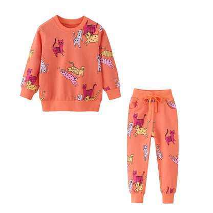   Jumping Meters New Baby Boys Clothing Sets Autumn Winter Cartoon Tiger Printed Cotton Boys Girls Outfit Long Sleeve Shirt Pant.