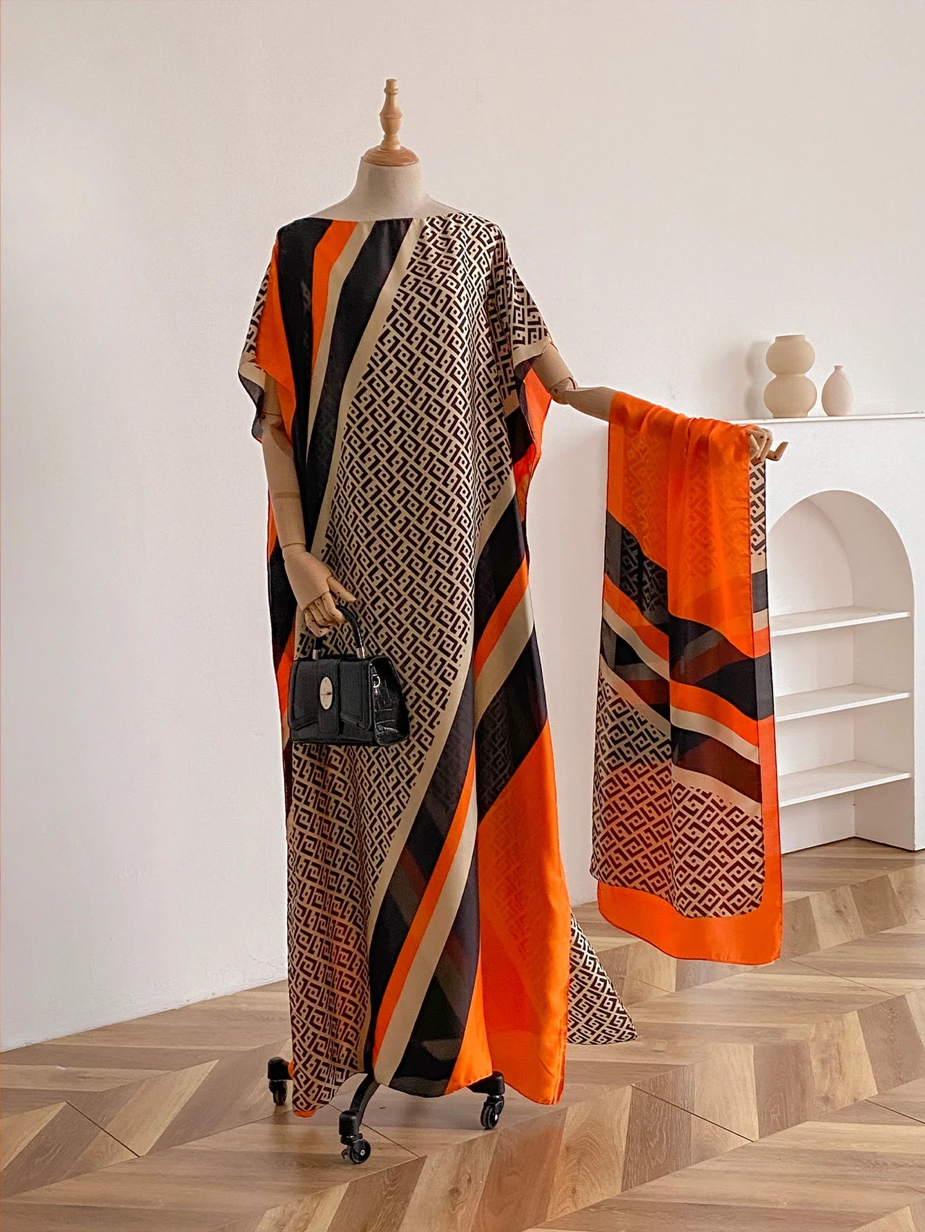 Sommer Neue Mode Afrikanische Kleider Für Frauen Elegante Gedruckt Seide Muslimischen Dame Lange Hijab Kaftan Kleid Oversize Kuwait Abaya.