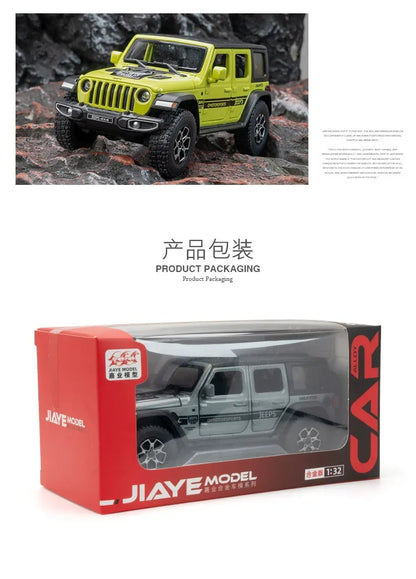 1:32 Jeep Wrangler Rubicon Off-road car Alloy Model Car Toy Diecasts Metal Casting Sound and Light Car Toys For Children Vehicle.
