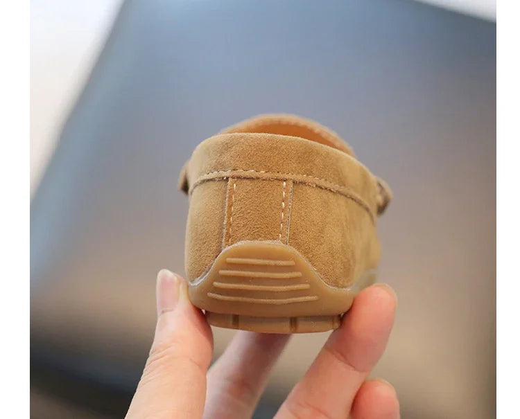 Boy Leather Shoe Fashion Solid Color Versatile Kids School Causal Single Shoes Breathable Non-slip Children Slip-on Flat Loafers