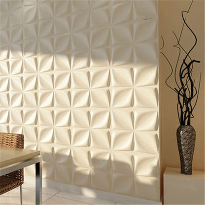 12pcs 30cm Decorative 3D Wall Panel wave Diamond Design Not self-adhesive plastic tiles 3D wall sticker room Bathroom wall paper