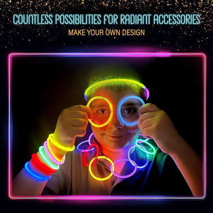 10/100 Stück Fluoreszenzstäbe, Party, mehrfarbig, leuchtender Stab, helles buntes Licht, biegsames Leuchtarmband, chemische Fluoreszenz.