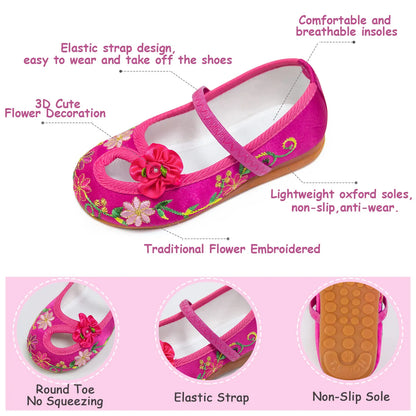 Encanto Mirabel Shoes For Children Girls Halloween Cosplay Costume Dress Up Kids Mary Jane Ballerina Flats Casual Shoes 4-12Yrs.