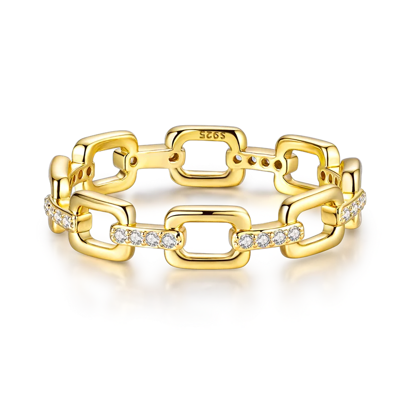 925 Sterling Silver Rings Gold Color Sparking Popular LOVE Wedding Ring Certified Women Engagement Jewelry Anniversary Gifts