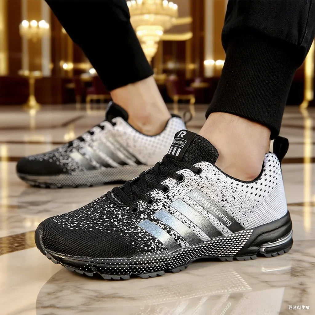 Men Running Shoes Mesh Fashion Sneakers Breathable Casual Sport Shoes Outdoor Walking Jogging Tennis Shoes Athletics Plus Size.