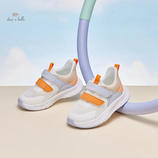 Dave Bella Baby Spring Shoes For Boys Girls Breathable Mesh Kids Casual Sneakers Non-slip Children Sport Shoes DB1241976.