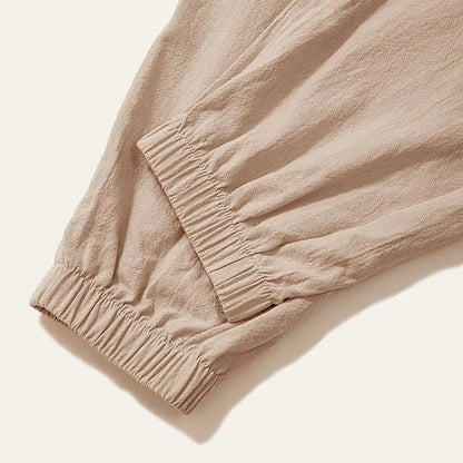 Harem Pants for Men Cotton Linen Drop Crotch Cozy Streetwear Loose Fit Breathable Lightweight Long Pants Male Joggers.