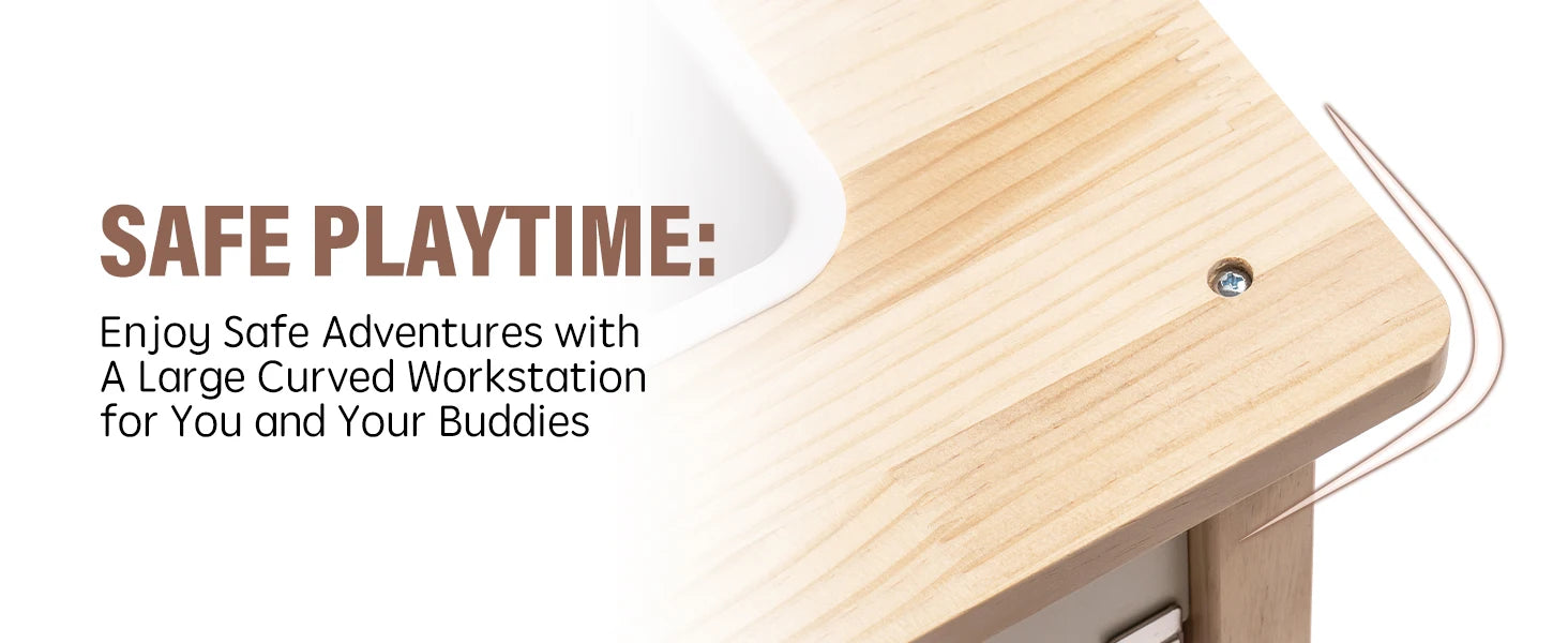 Robotime Robud Wooden Kitchen for Kids Play Kitchen with Plenty of Play Features Toddler Kitchen Set Gift for Girls Boys 3+.