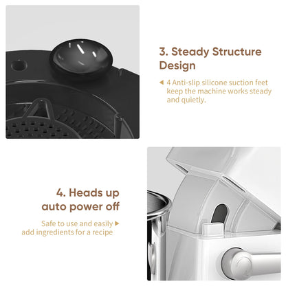 BioloMix Kitchen Food Stand Mixer, 1200W 11-Speeds DC Motor, Digital OLED Screen, Electric Food Mixer with Dough Hook, Whisk.