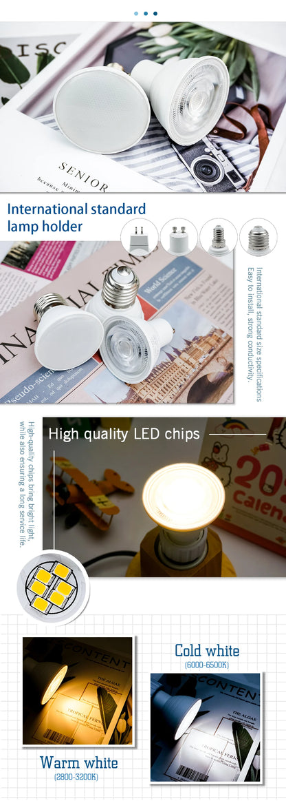 1-10PCS LED Strahler Birne E27 E14 MR16 GU10 AC220V 6W 24/120 Grad Strahl Winkel hohe Lumen Indoor LED Energiesparende Lichter Birne.