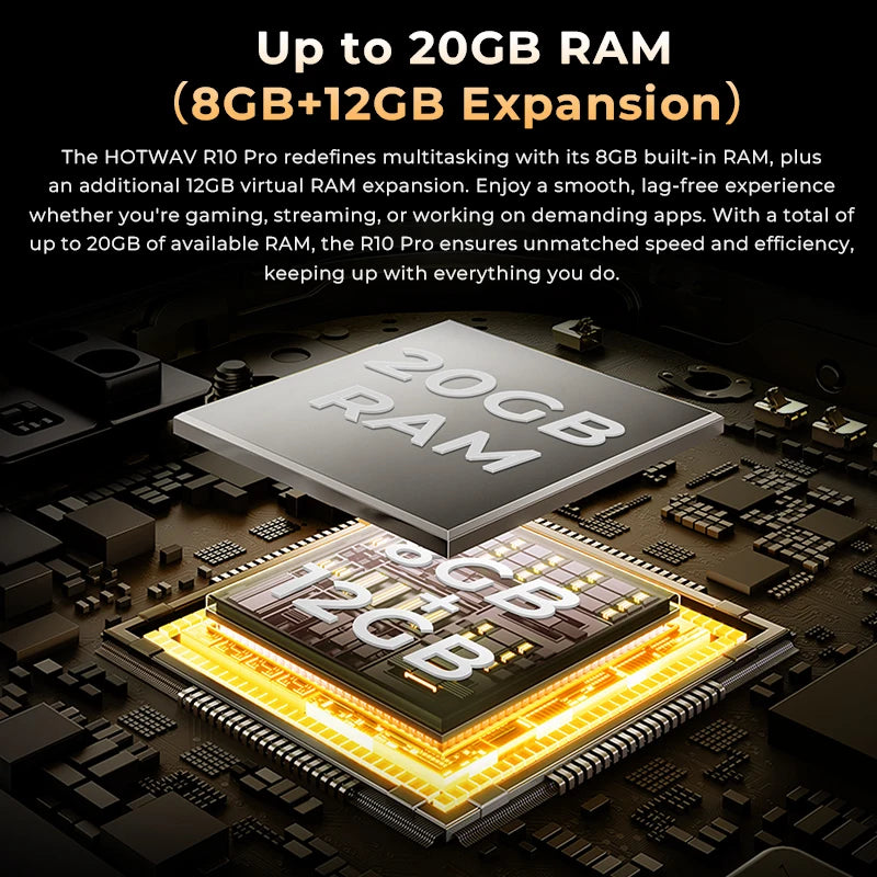 HOTWAV R10 Pro Rugged Tablet Android 14 10.1'' HD+ 13MP Camera Pad 10800mAh Battery 8GB 256GB 8-core OTG Charging Tablet PC.