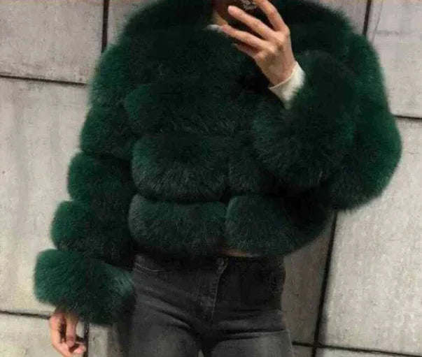 Damen Pelzmantel Damen Fuchspelzmantel Natürlicher Fuchsmantel Damen Werbeartikel Original echte europäische und amerikanische Modelle