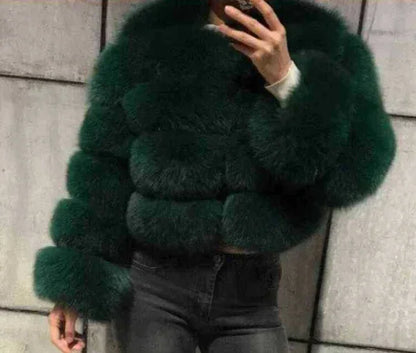 Damen Pelzmantel Damen Fuchspelzmantel Natürlicher Fuchsmantel Damen Werbeartikel Original echte europäische und amerikanische Modelle