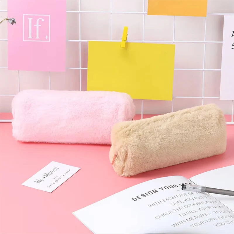 1Pcs Neue Nette Cartoon Kawaii Plüsch Tragbare Stift Bleistift Tasche Tasche Schule Bürobedarf Schreibwaren Fall.