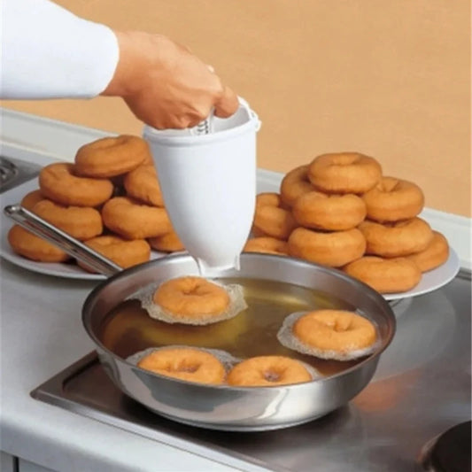 Hot Sale Donut Maker Donut Mould Easy Fast Manual Waffle Dispenser Doughnut Machine Arabic Waffle Plastic Lightweight Deep Fry.