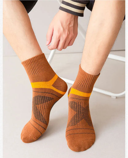 3 Pairs Men's Socks Hiking Black Sports Basketball Socks Casual Soft Running Summer Absorb Sweat Breathable Male Sokken Gifts.