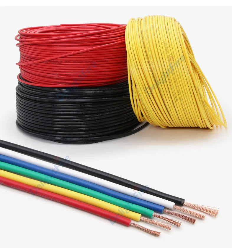 Multicolor Electrical Wire 14 16 18 20 22 AWG Flexible PVC Copper Wire Electronic Cable For Equipment LED Strip Light Speaker.