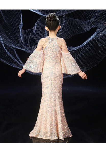 Mädchen Kind Kleid Für Hochzeit Prinzessin Kinder Geburtstag Kleid Gefrieste Lange Zeremonielle Kleider robe princesse enfant fille.