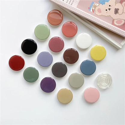 Popped Luxury Glossy Phone Socket for iPhone 12 13 14 Grip Tok Phones Holder Finger Ring Stand for Xiaomi Huawei.