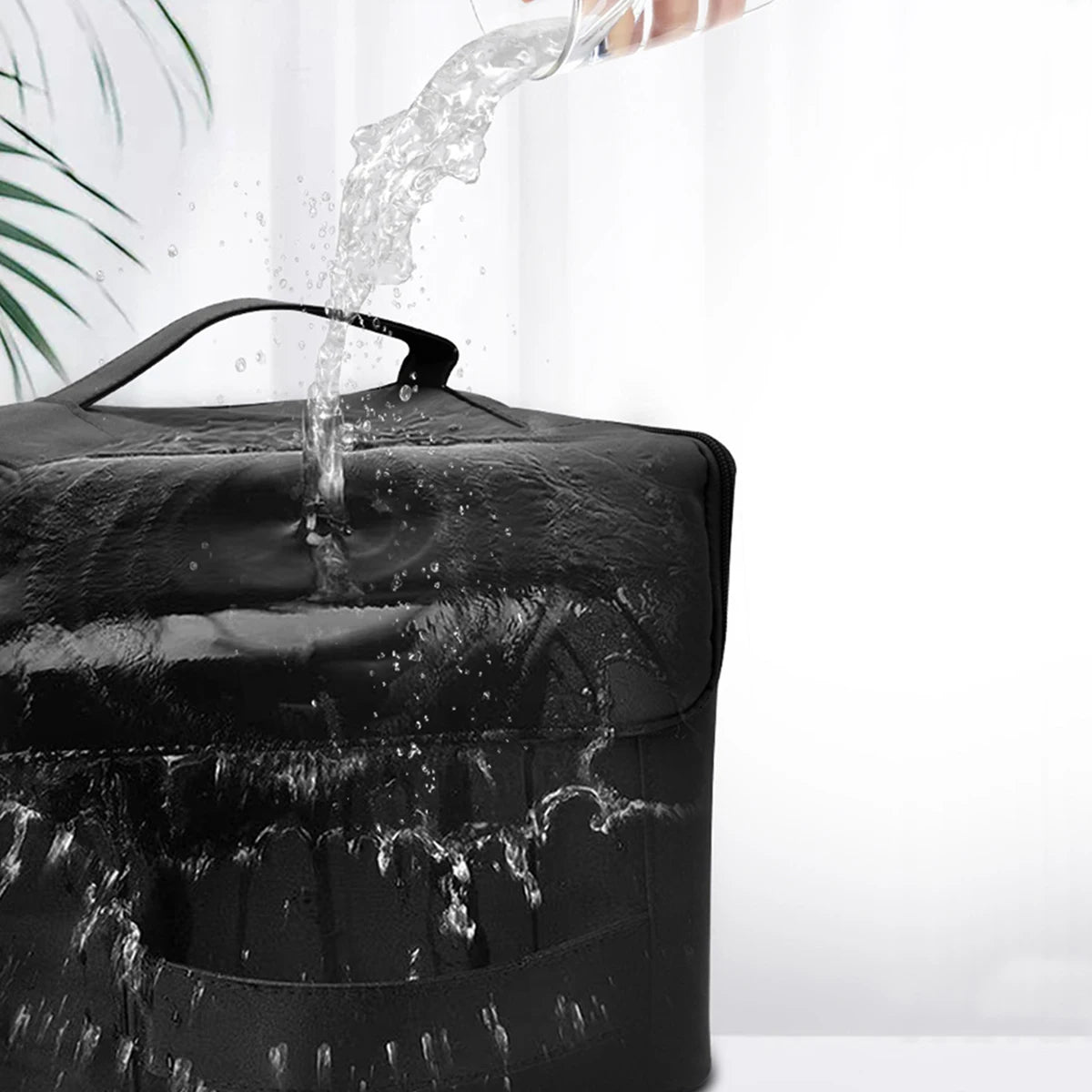 Folding Manicurist Toolbox Portable Cosmetic Bag Travel Makeup Case.