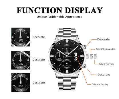 Fashion Men Watch Luxury Calendar Quartz Wrist Watch Business Watches Man Clock Male Bracelet Wristwatch.