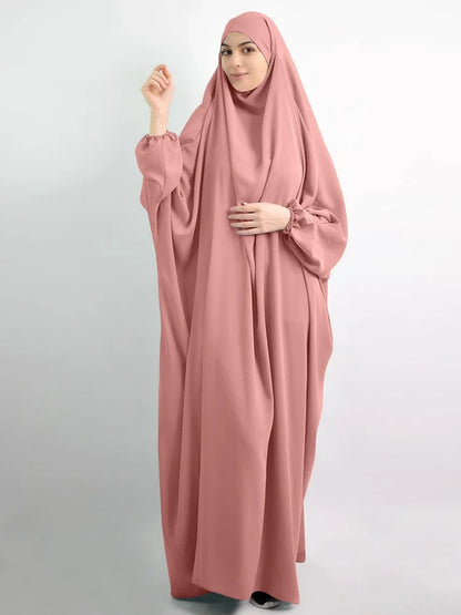 Eid Hooded Muslim Women Hijab Dress Prayer Garment Abaya Long Khimar Full Cover Ramadan Gown Abayas Islamic Clothes Niqab jilbab.