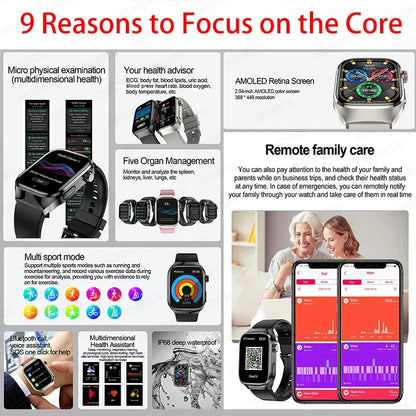 2025 New For XIAOMI Uric acid Blood lipids Smart Watch Men ECG+PPG Blood pressure Blood oxygen Bluetooth Call Health Smartwatchs.