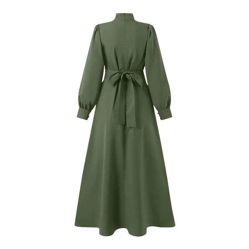 Muslim Women Abaya Long Sleeve Turkish Dresses Women Eid Long Maxi Dress Kaftan Arab Robe Dubai Islamic Clothing Moroccan Kaftan