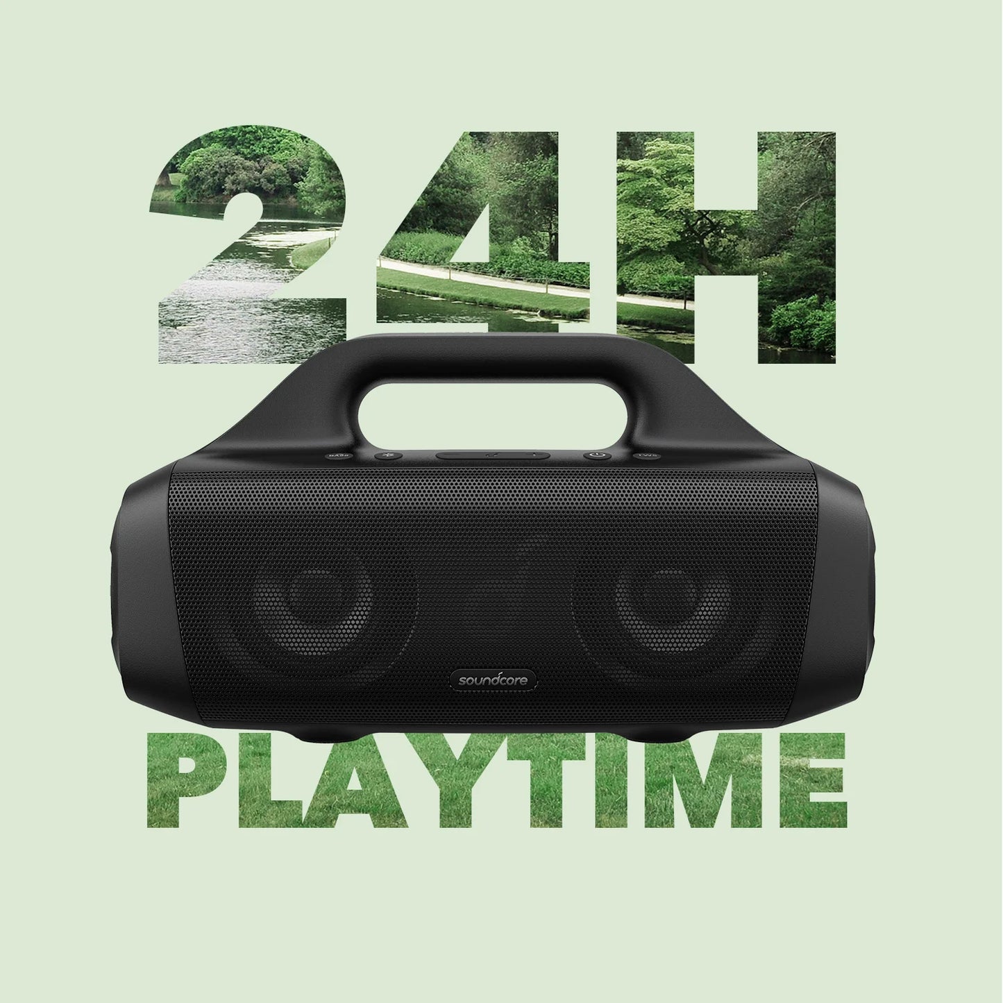 Anker Soundcore Motion Boom Outdoor Bluetooth loudspeaker with Titanium Audio drivers BassUp Technology IPX7 Water Protection 24-S.