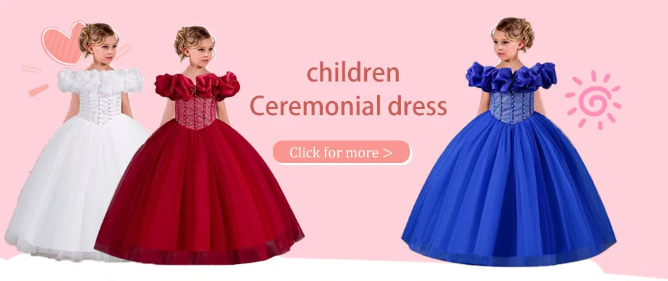 2024 neue Blume Junge Langes Kleid Mädchen Klavier Leistung Kleid Wunderschöne Geburtstag Party Abendkleid 4-12 Jahre Alt karneval Kleidung.