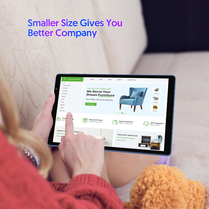 BAKEN 10-inch Tablet, Quad-core Processor, 4 (2+2)GB ROM + 32GB RAM, 1TB Expandable Memory, Wi-Fi 6, Bluetooth, Google Play GMS.