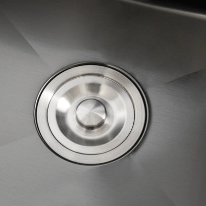 Schwarzes Küchenspülbecken-Set, Spüle aus Edelstahl 30 mit großem Fassungsvermögen und drehbarem Wasserhahn, Keramik-Ventilkern, geruchsfestes Spülbecken