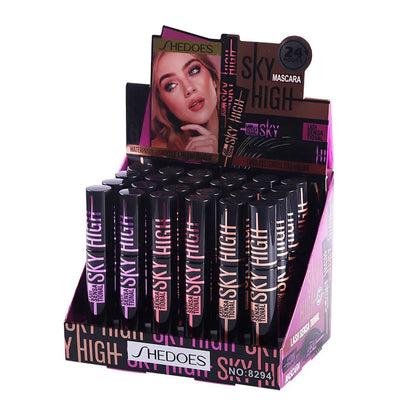 24Pcs Silk Fiber Lash Lengthening Thickening Softer Fuller Lashes Extensions Long-Lasting Smudge-Proof Eyelash Mascara.
