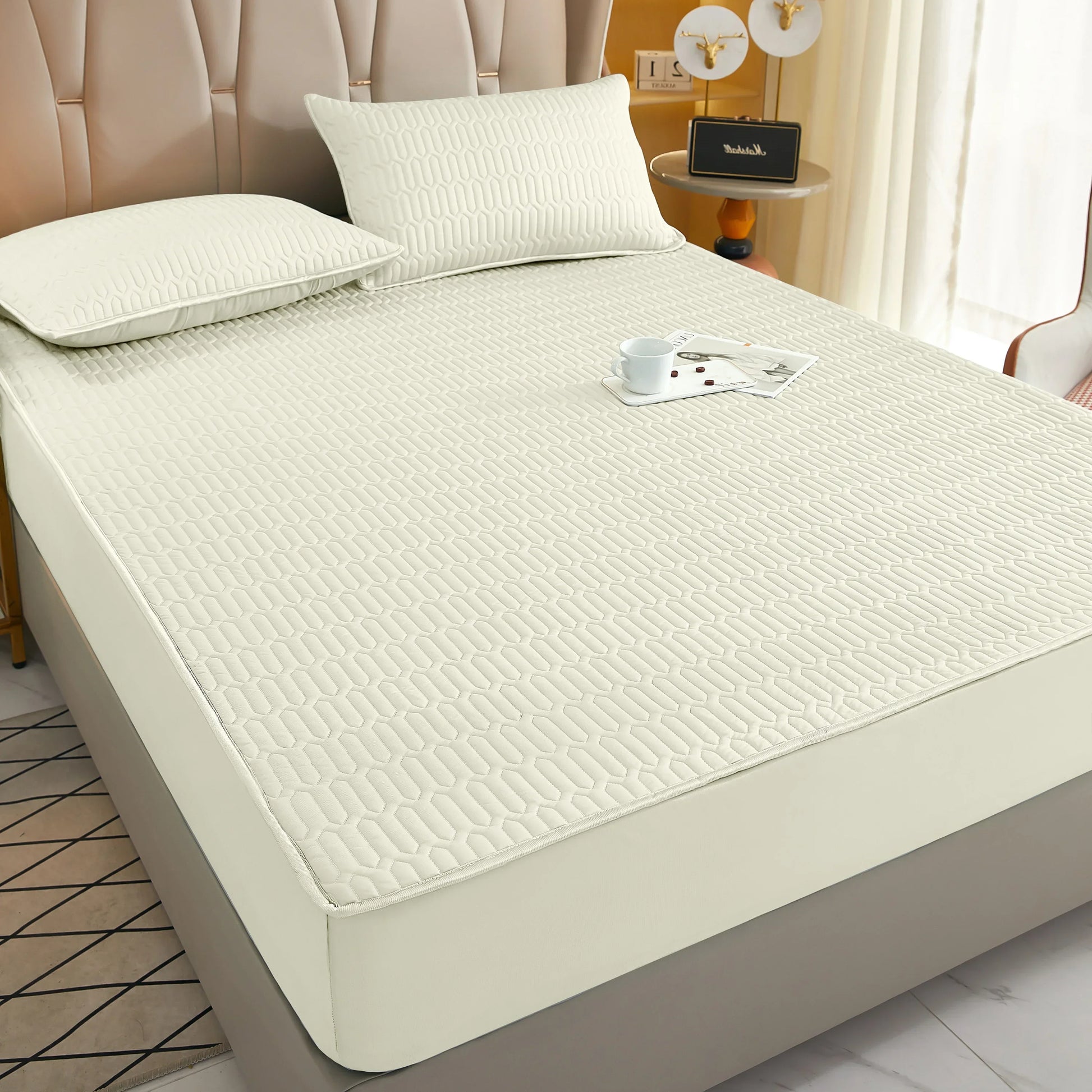 Waterproof Thicken bed Cover Protector Skin-Friendly Queen King Double Fitted Sheet Mattress Cover Mat 150x200 180x200 160x200cm.