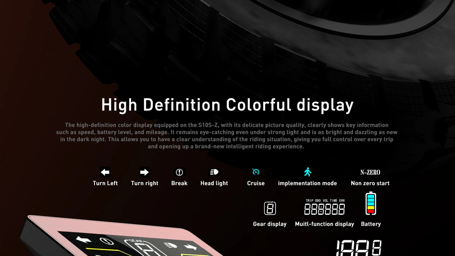 JOYOR S10-S-Z Folding Electric Scooter Dual 1000W Motor 10" Adults E-scooter with 60V 18Ah Battery.