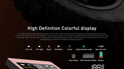 JOYOR S10-S-Z Folding Electric Scooter Dual 1000W Motor 10" Adults E-scooter with 60V 18Ah Battery.