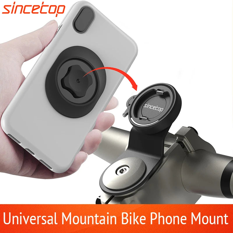 Bike Stem Phone Mount,Mountain Bicycle Phone Holder,Universal Aluminum Handlebar Cell Phone Cycling MTB Quick Attach/Detach.